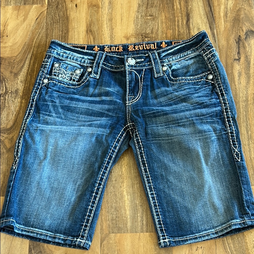 Rock Revival Blue Jean Shorts Bermudas